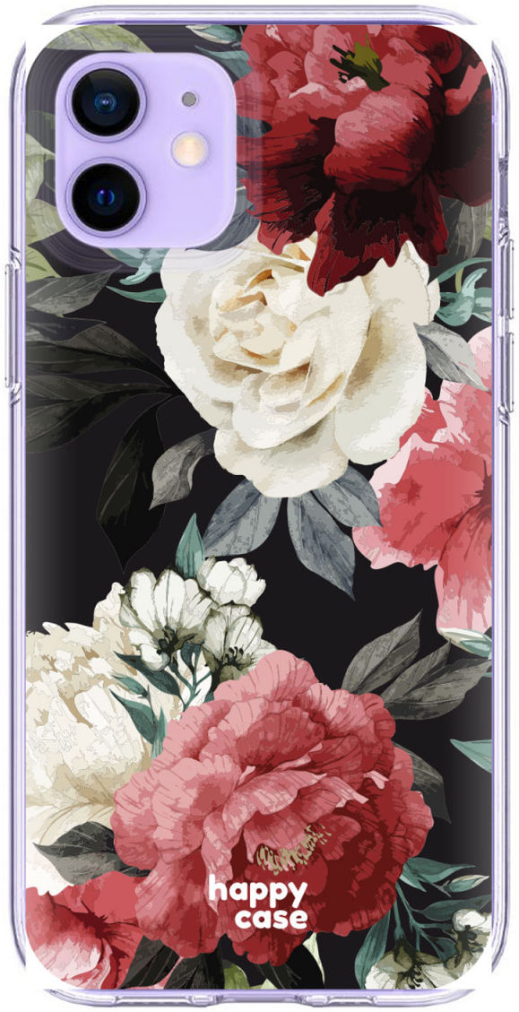 HappyCase Apple iPhone 12 Mini Hoesje Flexibel TPU Rozen Print afbeelding 1