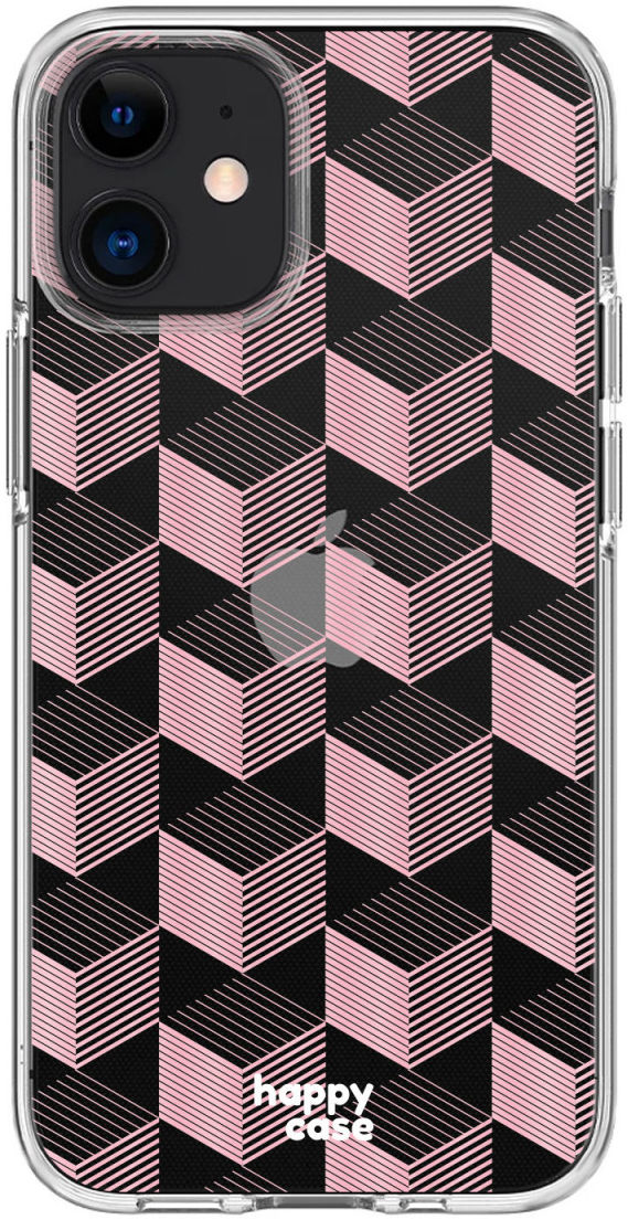 HappyCase Apple iPhone 12 Mini Hoesje Flexibel TPU Blokjes Print afbeelding 1