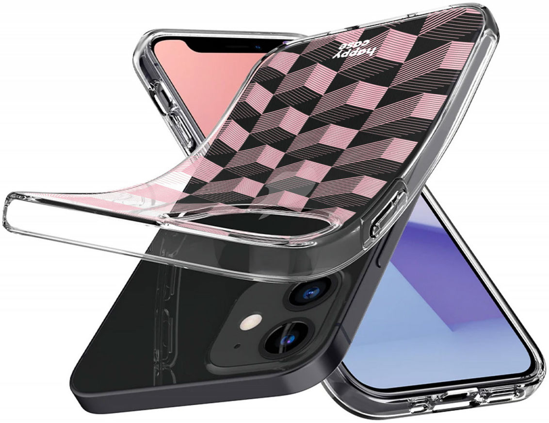 HappyCase Apple iPhone 12 Mini Hoesje Flexibel TPU Blokjes Print afbeelding 4