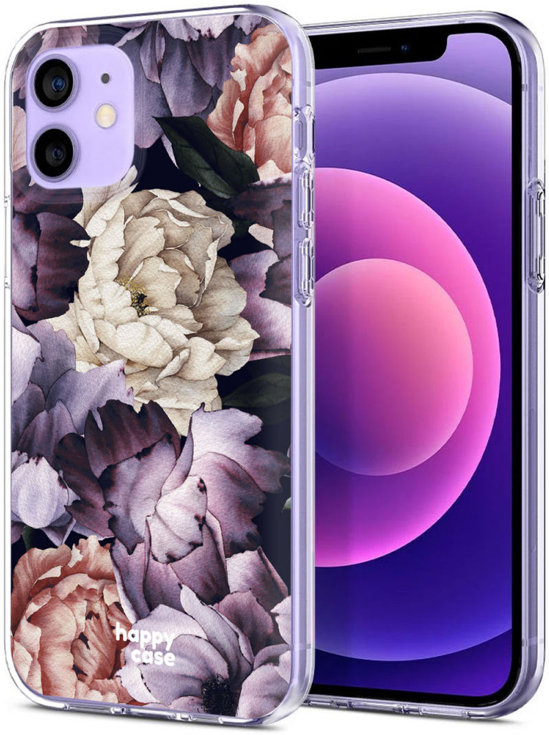 HappyCase Apple iPhone 12 Mini Hoesje Flexibel TPU Flower Print afbeelding 2