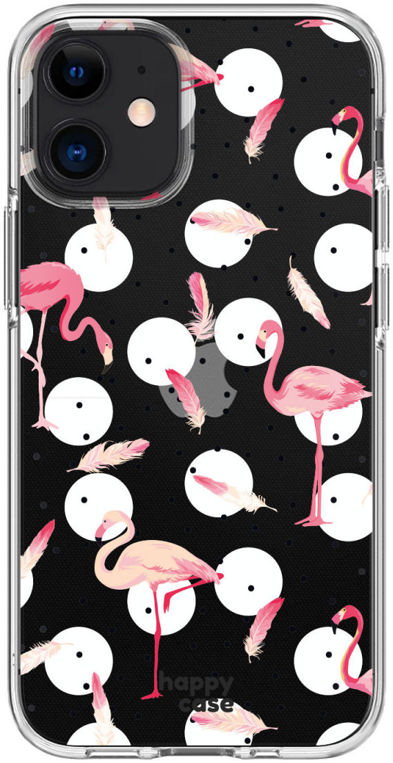 HappyCase Apple iPhone 12 Mini Hoesje Flexibel TPU Flamingo Print afbeelding 7