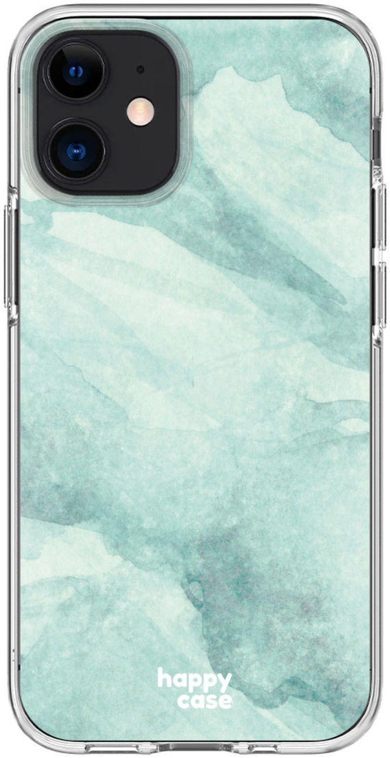 HappyCase Apple iPhone 12 Mini Hoesje Flexibel TPU Mint Marmer Print afbeelding 9
