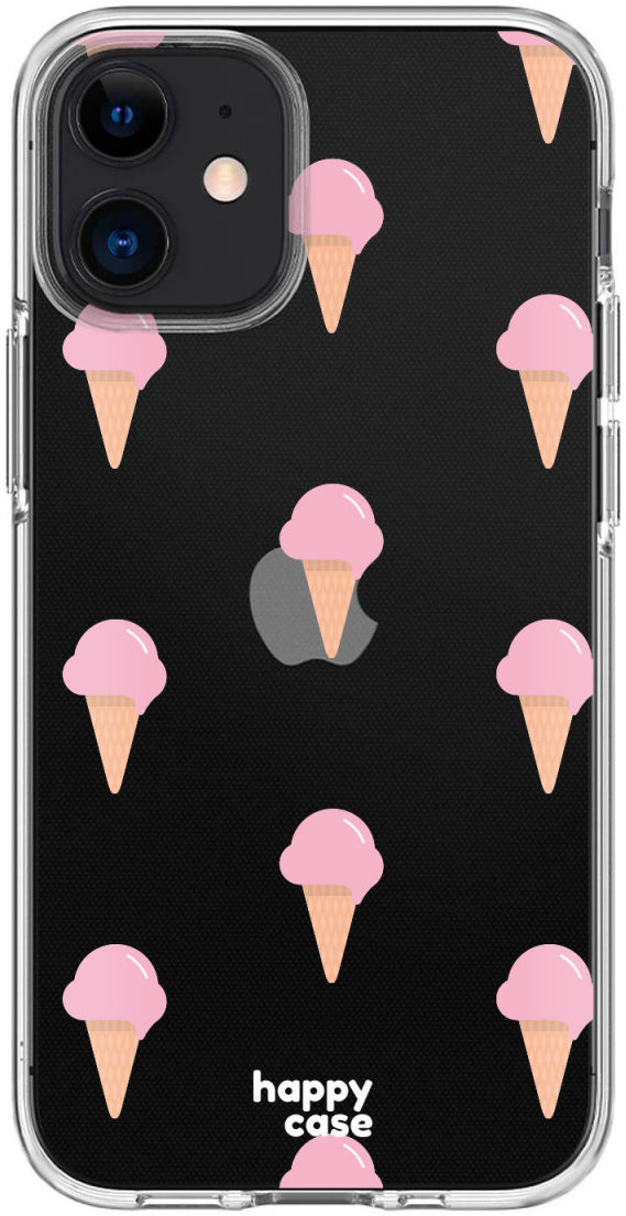 HappyCase Apple iPhone 12 Mini Hoesje Flexibel TPU Ijsjes Print afbeelding 1