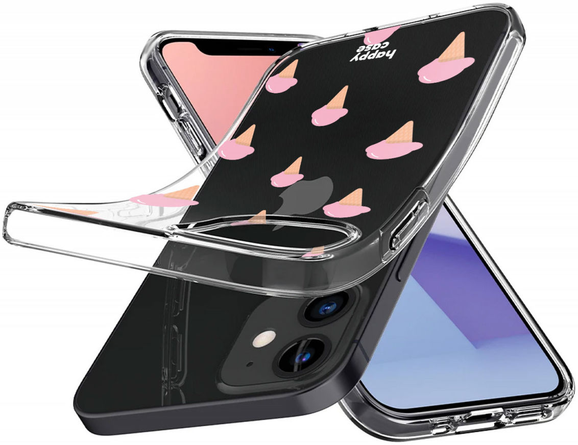 HappyCase Apple iPhone 12 Mini Hoesje Flexibel TPU Ijsjes Print afbeelding 4