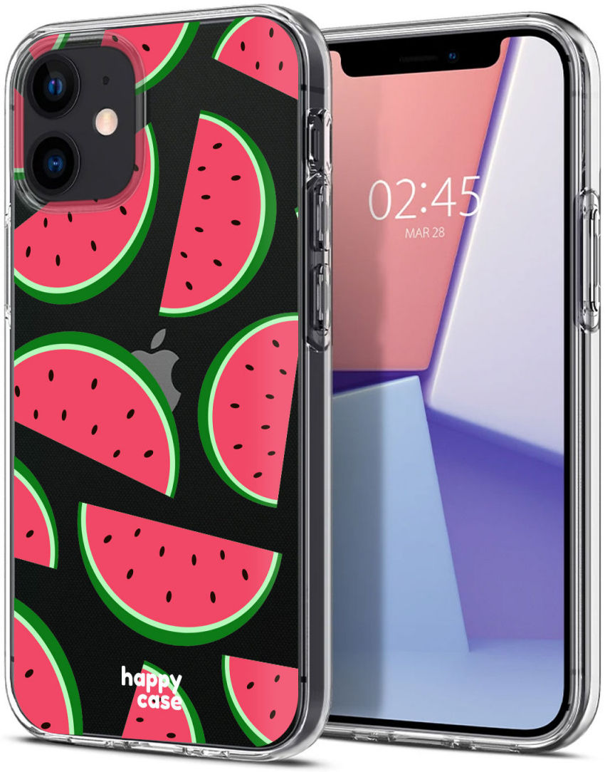 HappyCase Apple iPhone 12 Mini Hoesje Flexibel TPU Watermeloen Print afbeelding 2