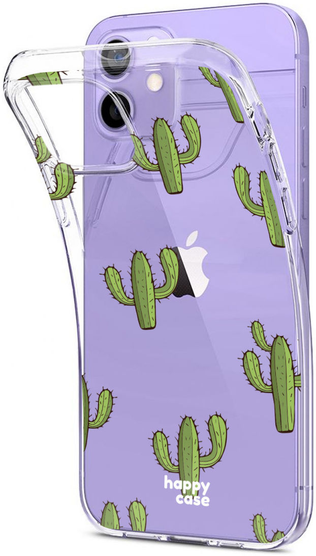 HappyCase Apple iPhone 12 Mini Hoesje Flexibel TPU Cactus Print afbeelding 5