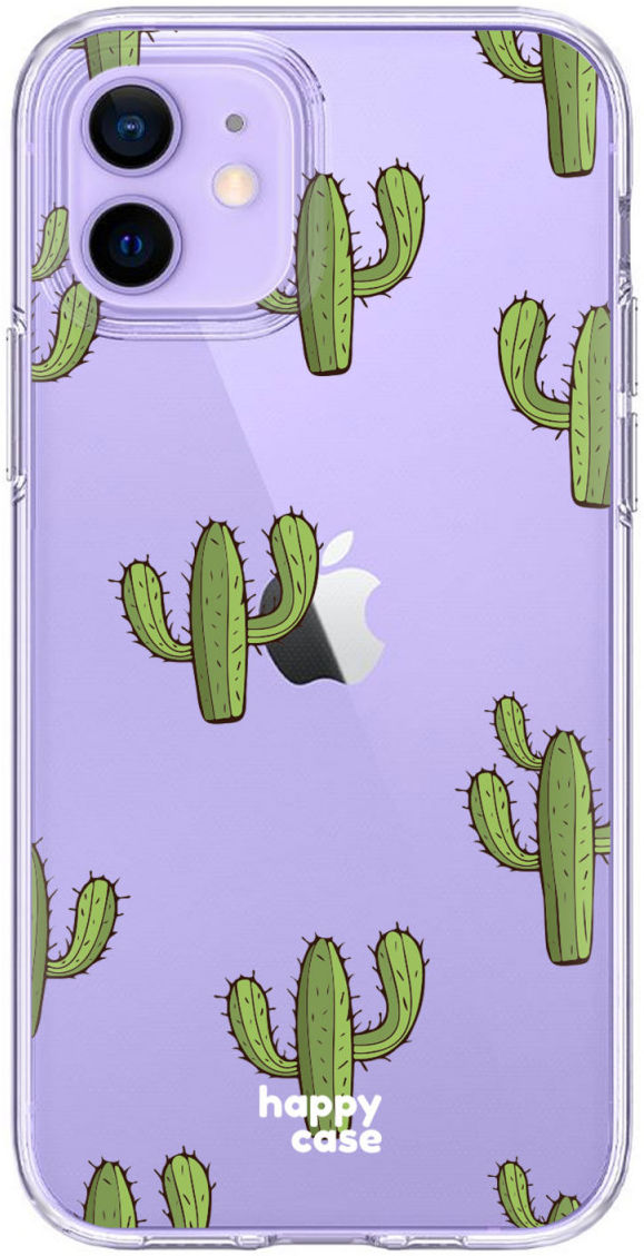 HappyCase Apple iPhone 12 Mini Hoesje Flexibel TPU Cactus Print afbeelding 1