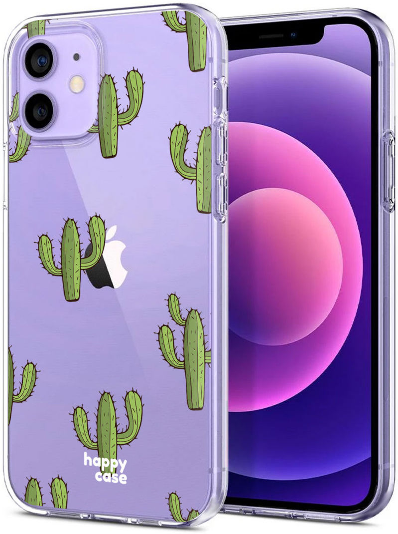 HappyCase Apple iPhone 12 Mini Hoesje Flexibel TPU Cactus Print afbeelding 2