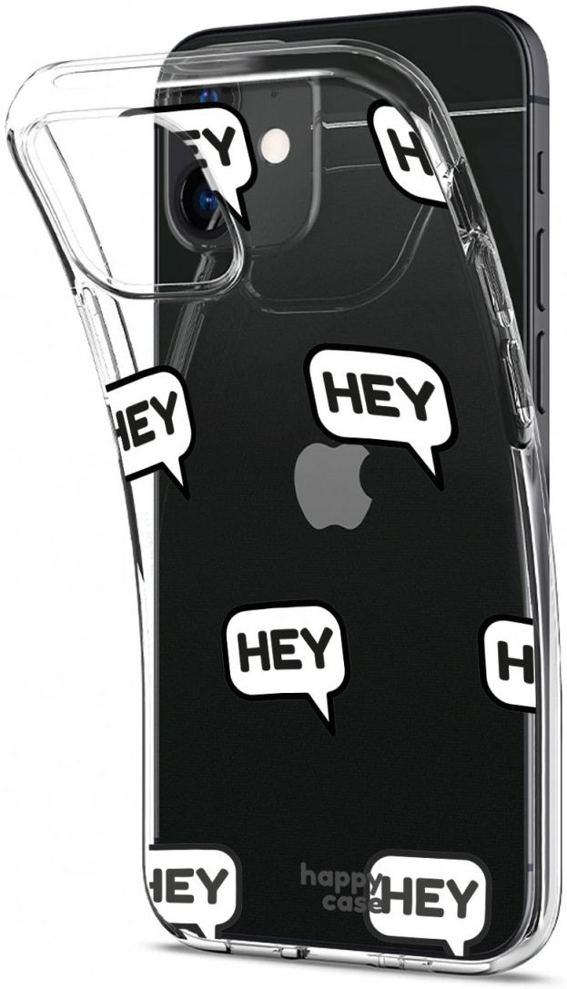HappyCase Apple iPhone 12 Mini Hoesje Flexibel TPU Hey Tekst Print afbeelding 6