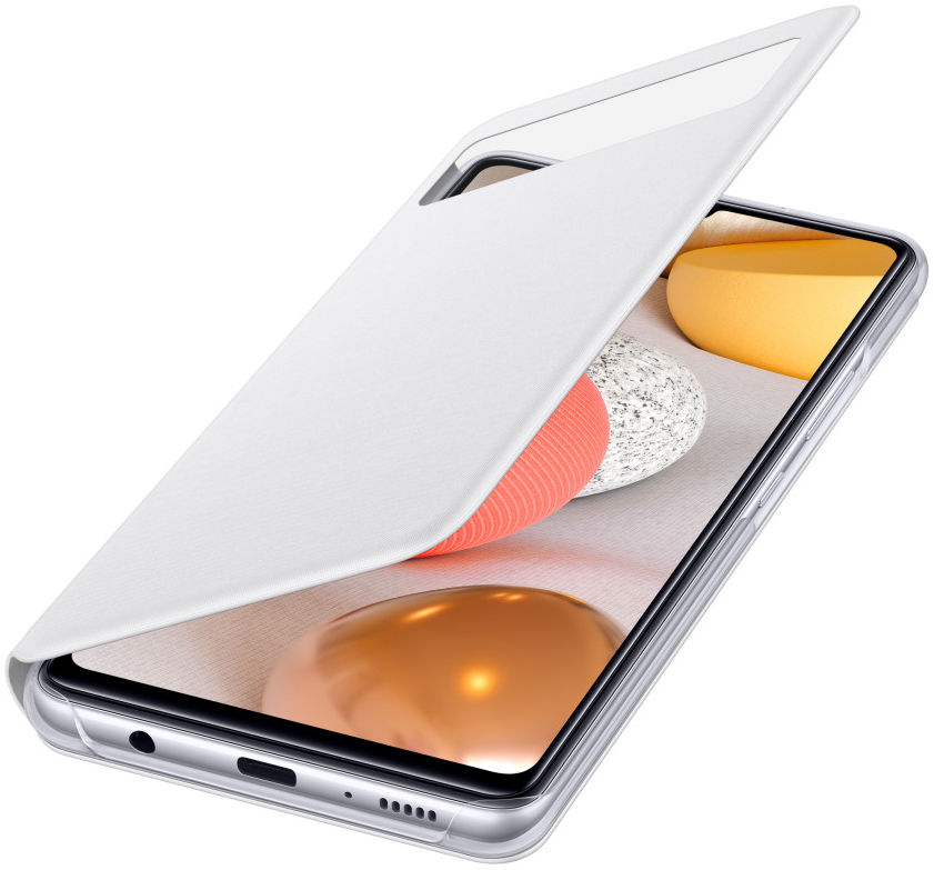 Origineel Samsung Galaxy A42 Hoesje Smart S View Cover Wit afbeelding 1