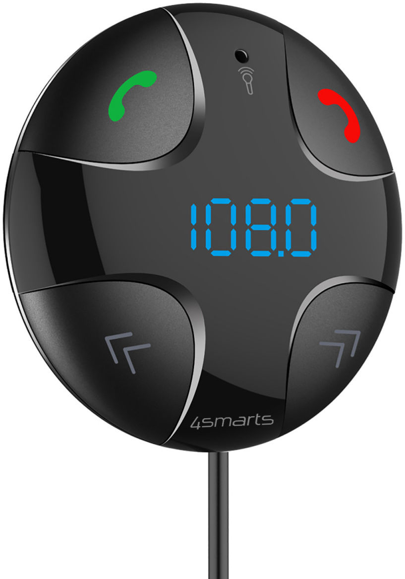 4smarts Bluetooth Audio Transmitter en Auto Lader met Hands Free Kit afbeelding 2