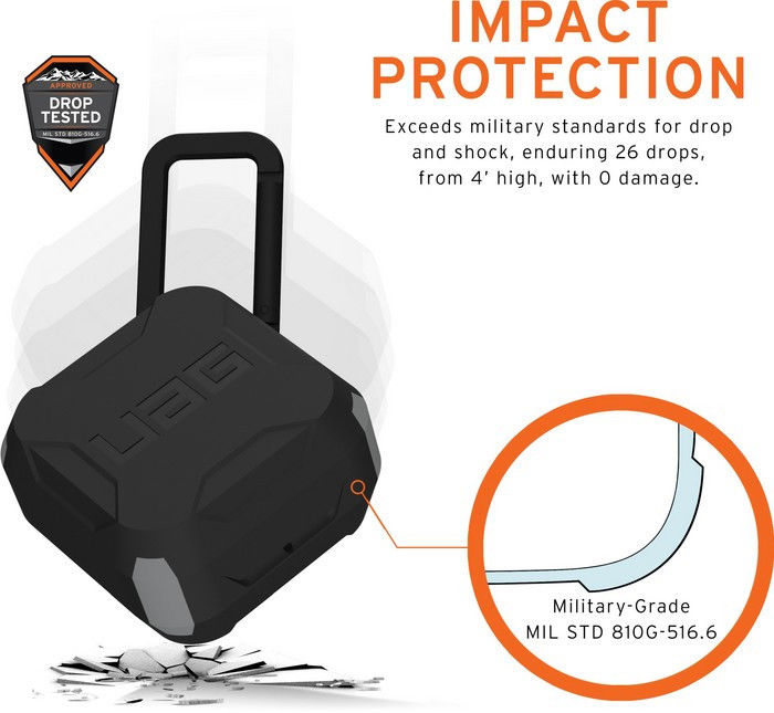 UAG Samsung Galaxy Buds Live/Pro/Buds 2 Hoesje Hard Case Zwart/Grijs afbeelding 3