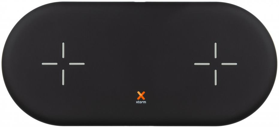 Xtorm Wireless Charger Pad Twin met Fast Charge Oplader Zwart afbeelding 4