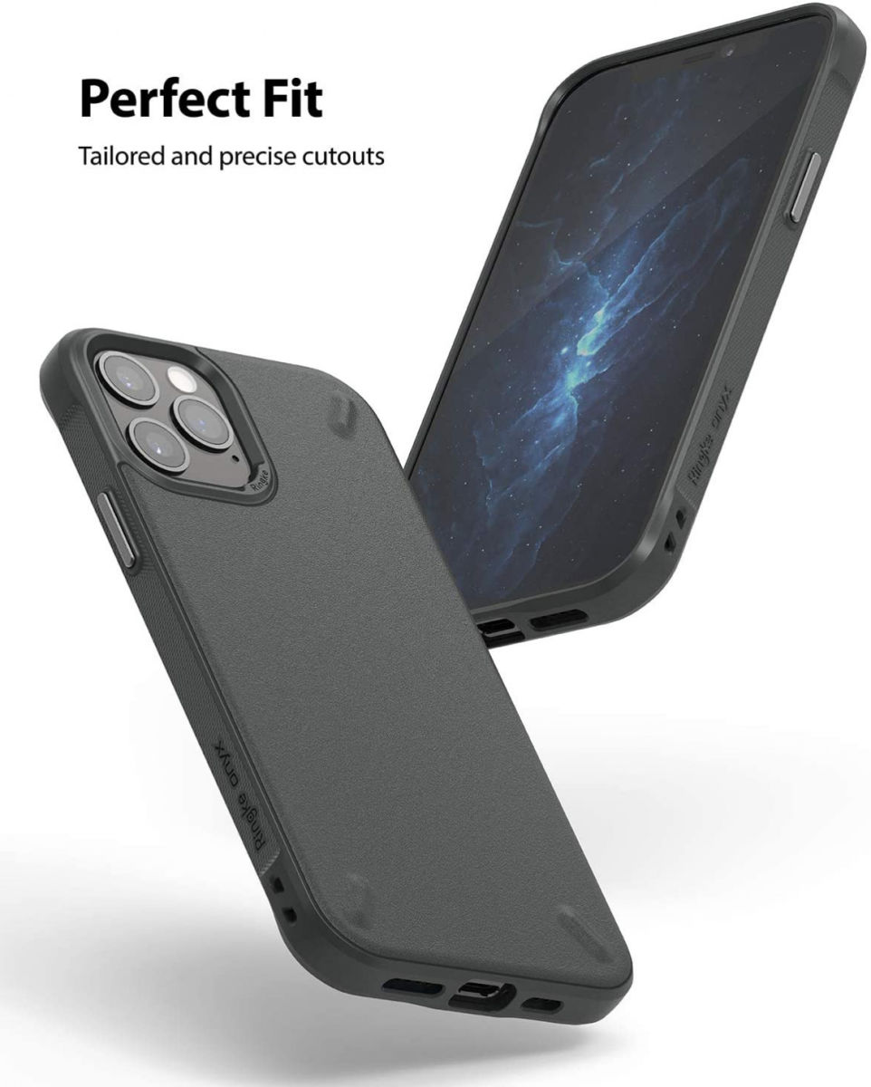 Ringke Onyx Apple iPhone 12 / 12 Pro Hoesje Flexibel TPU Grijs afbeelding 2