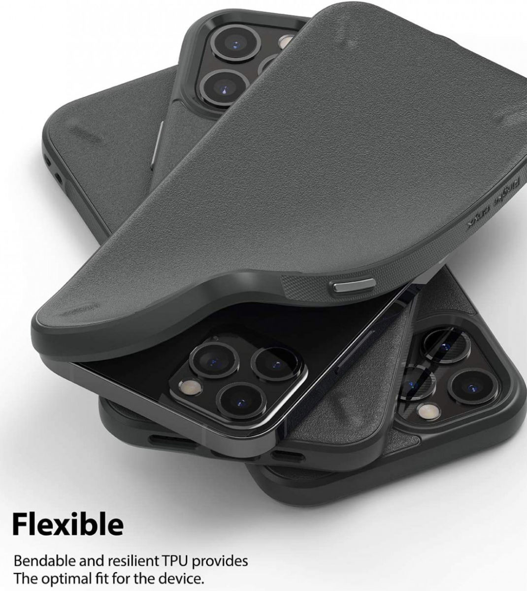 Ringke Onyx Apple iPhone 12 / 12 Pro Hoesje Flexibel TPU Grijs afbeelding 3