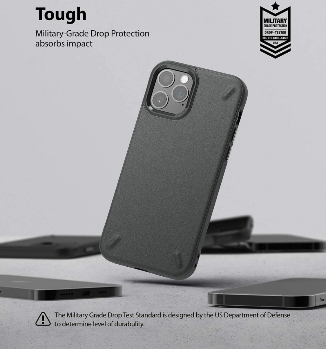 Ringke Onyx Apple iPhone 12 / 12 Pro Hoesje Flexibel TPU Grijs afbeelding 6