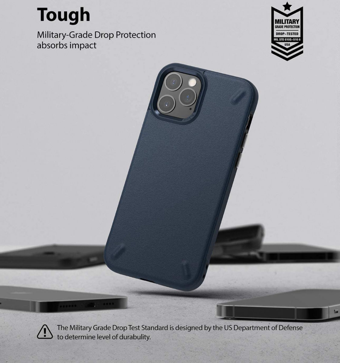 Ringke Onyx Apple iPhone 12 Pro Max Hoesje Flexibel TPU Blauw afbeelding 4