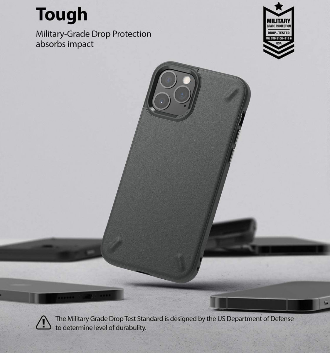 Ringke Onyx Apple iPhone 12 Pro Max Hoesje Flexibel TPU Grijs afbeelding 4