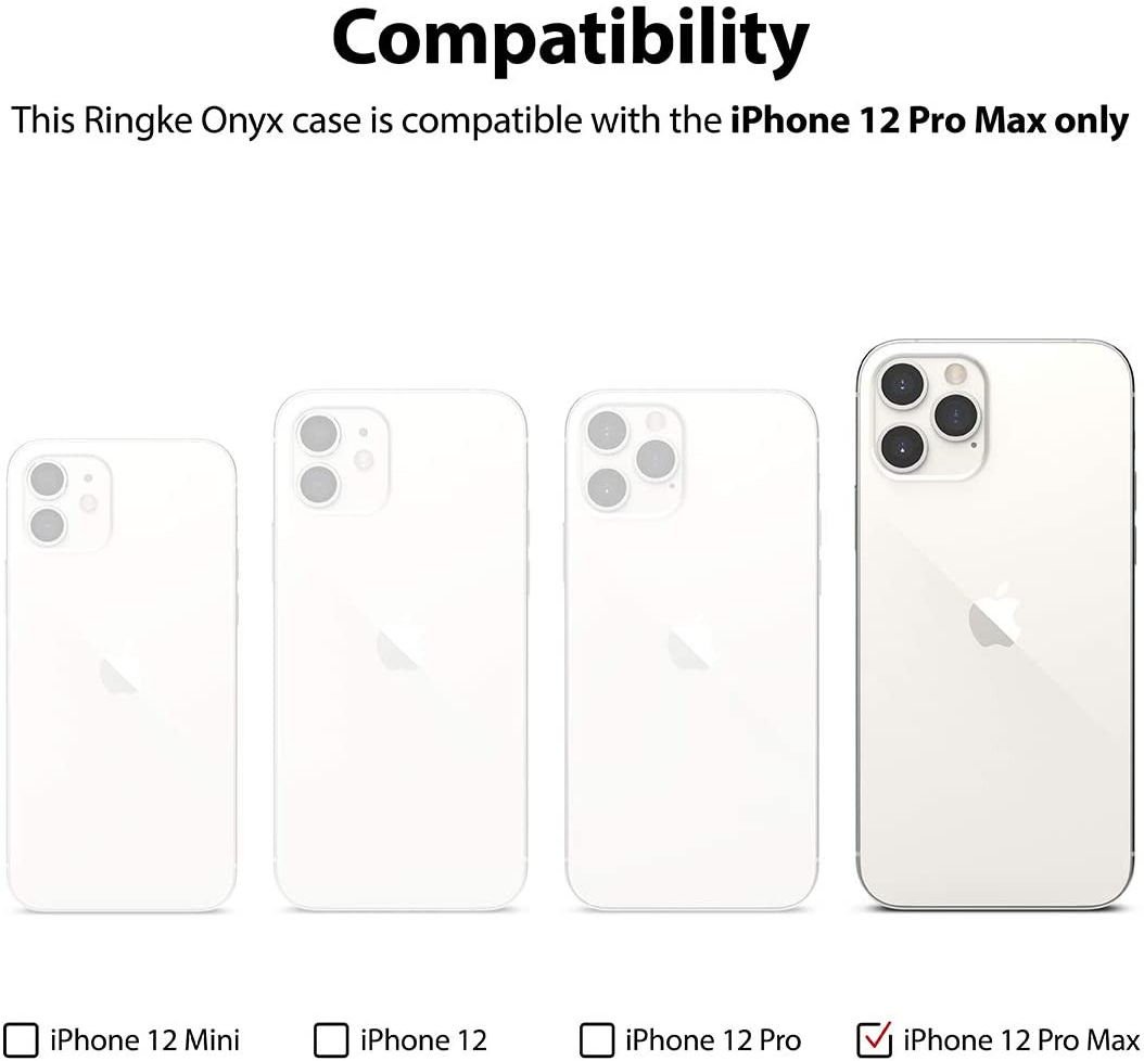 Ringke Onyx Apple iPhone 12 Pro Max Hoesje Flexibel TPU Grijs afbeelding 8