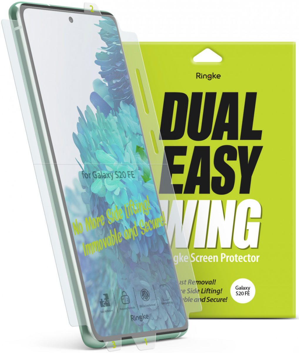 Ringke Dual Easy Wing Samsung Galaxy S20 FE Screenprotector (Duo Pack) afbeelding 1