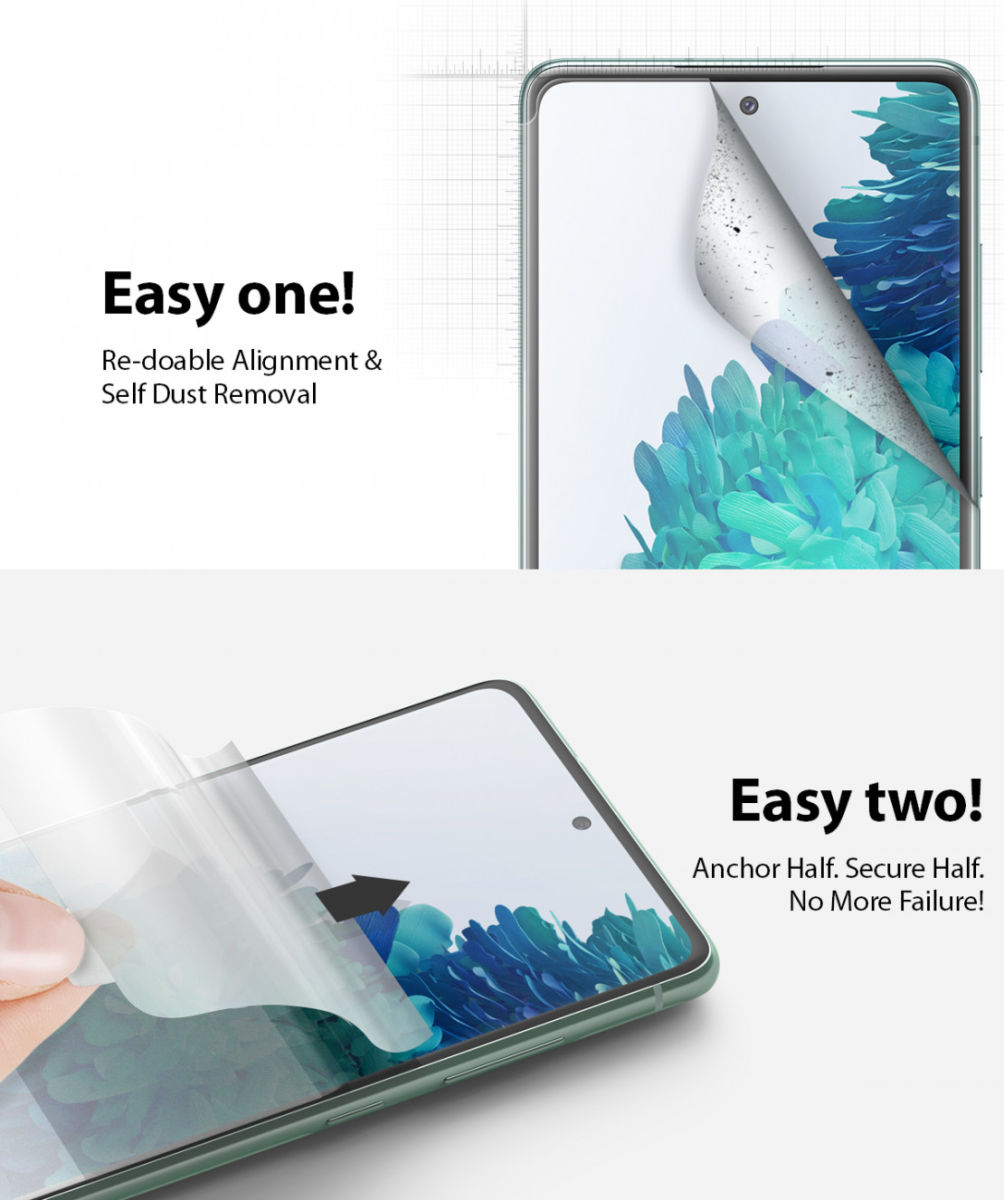 Ringke Dual Easy Wing Samsung Galaxy S20 FE Screenprotector (Duo Pack) afbeelding 4
