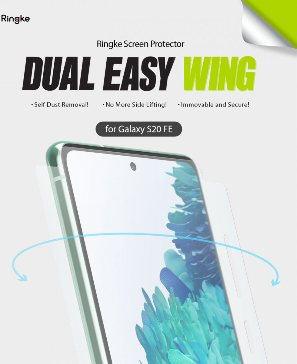 Ringke Dual Easy Wing Samsung Galaxy S20 FE Screenprotector (Duo Pack) afbeelding 9
