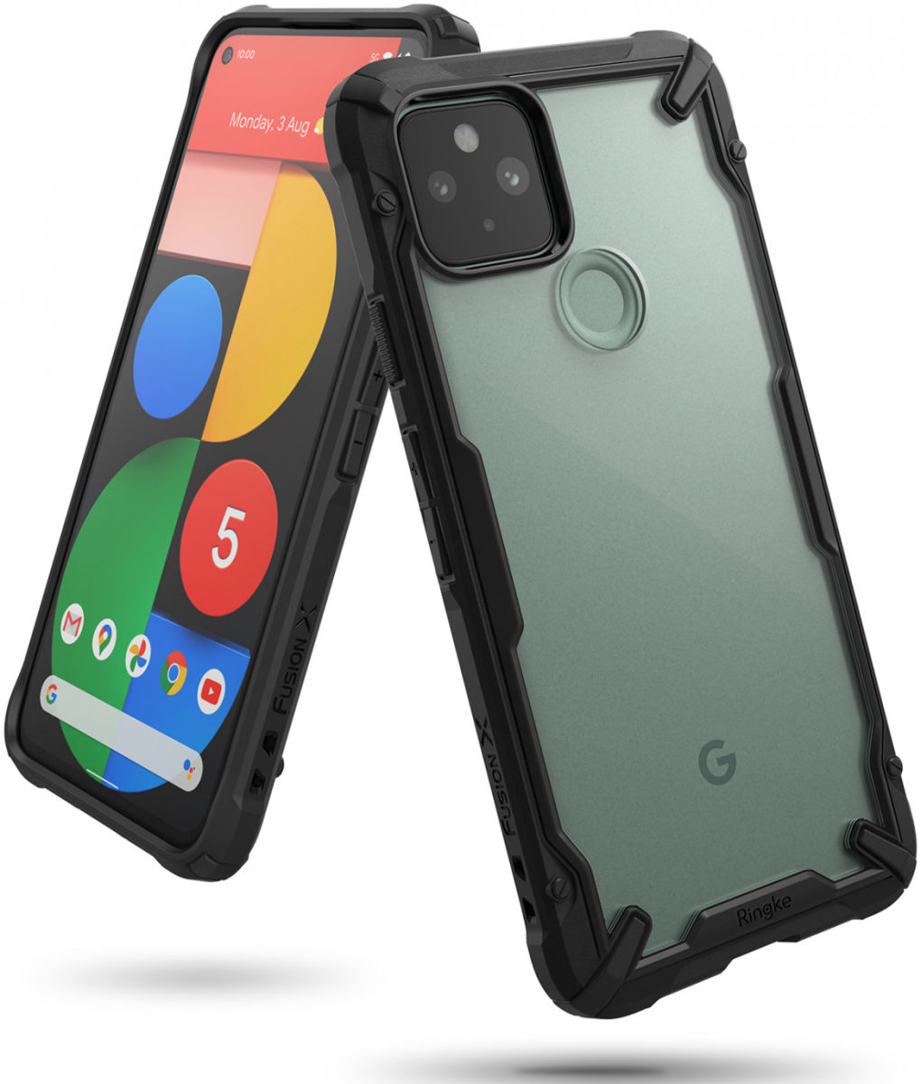 Ringke Fusion X Google Pixel 5 Hoesje Zwart afbeelding 1