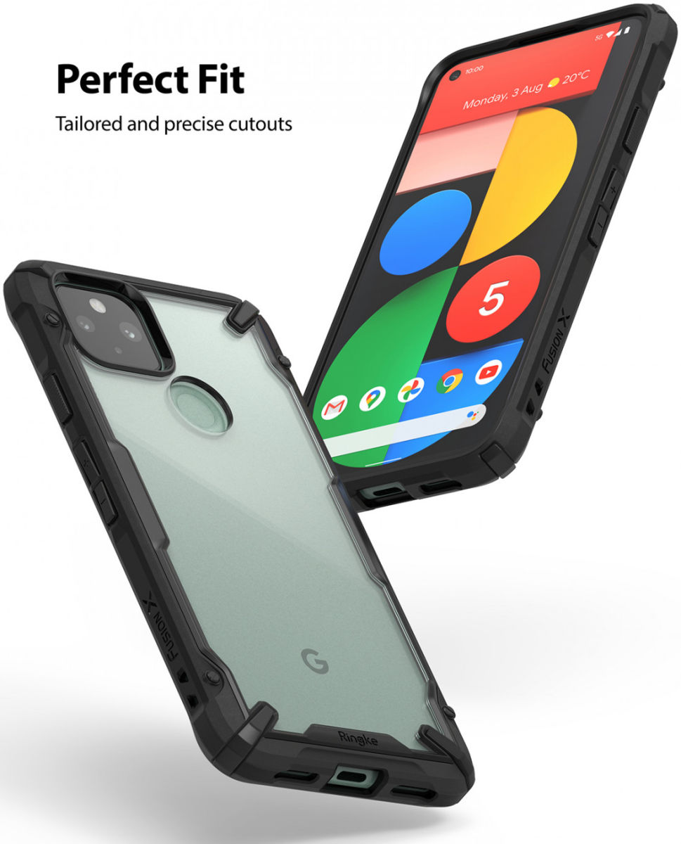 Ringke Fusion X Google Pixel 5 Hoesje Zwart afbeelding 2