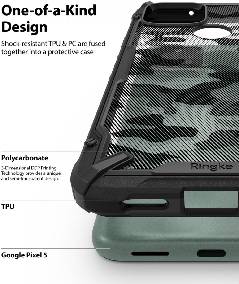 Ringke Fusion X Google Pixel 5 Hoesje Zwart afbeelding 4