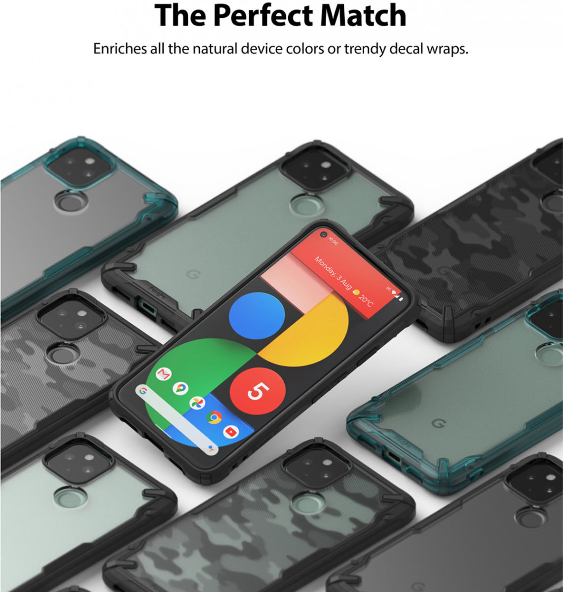 Ringke Fusion X Google Pixel 5 Hoesje Zwart afbeelding 8