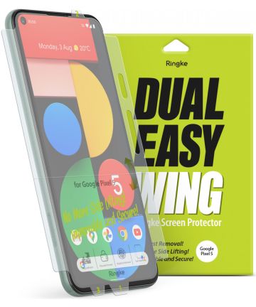 Ringke Dual Easy Wing Google Pixel 5 Screen Protector (Duo Pack) Screen Protectors