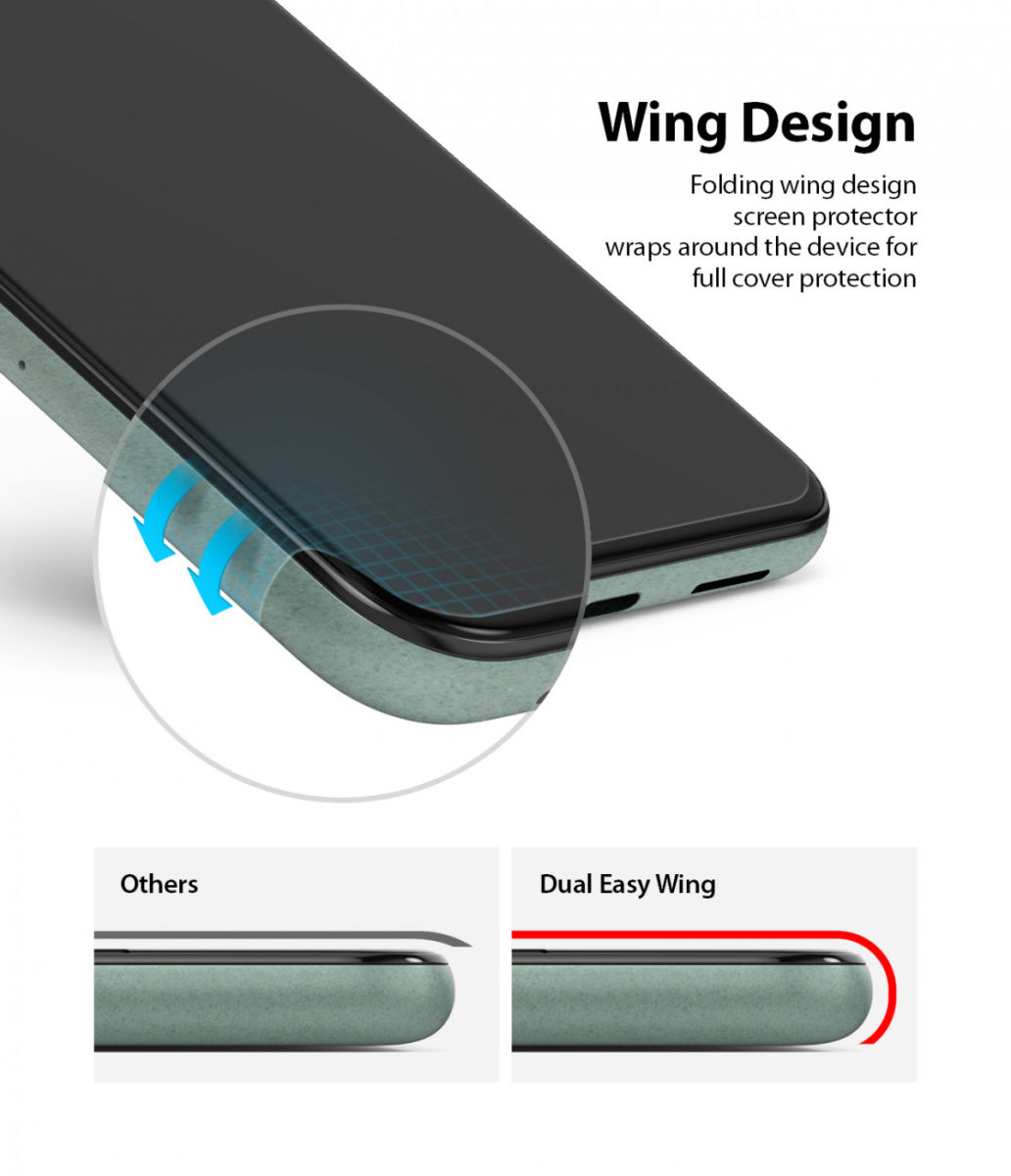 Ringke Dual Easy Wing Google Pixel 5 Screen Protector (Duo Pack) afbeelding 5