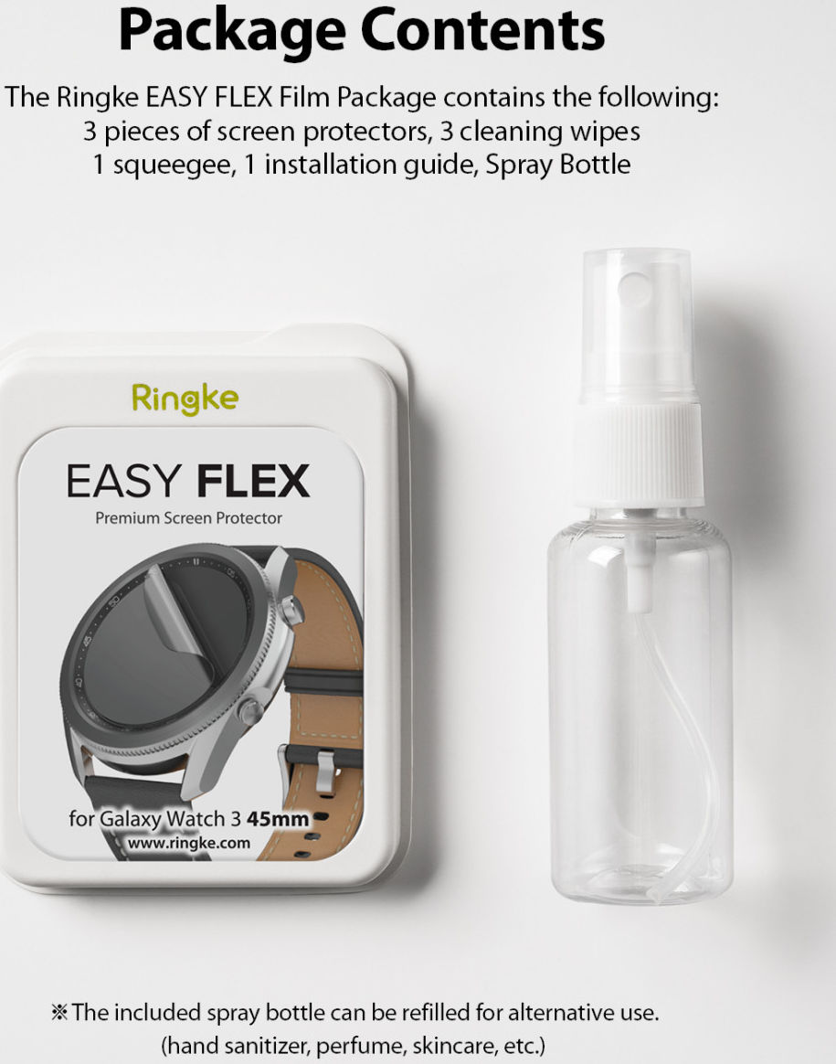 Ringke - Easy Flex Samsung Galaxy Watch 3 45MM Screenprotector (3 Pack) afbeelding 14