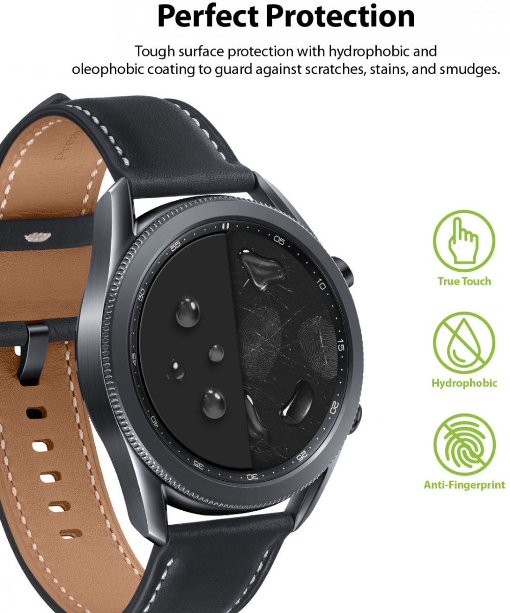 Ringke - Easy Flex Samsung Galaxy Watch 3 45MM Screenprotector (3 Pack) afbeelding 8
