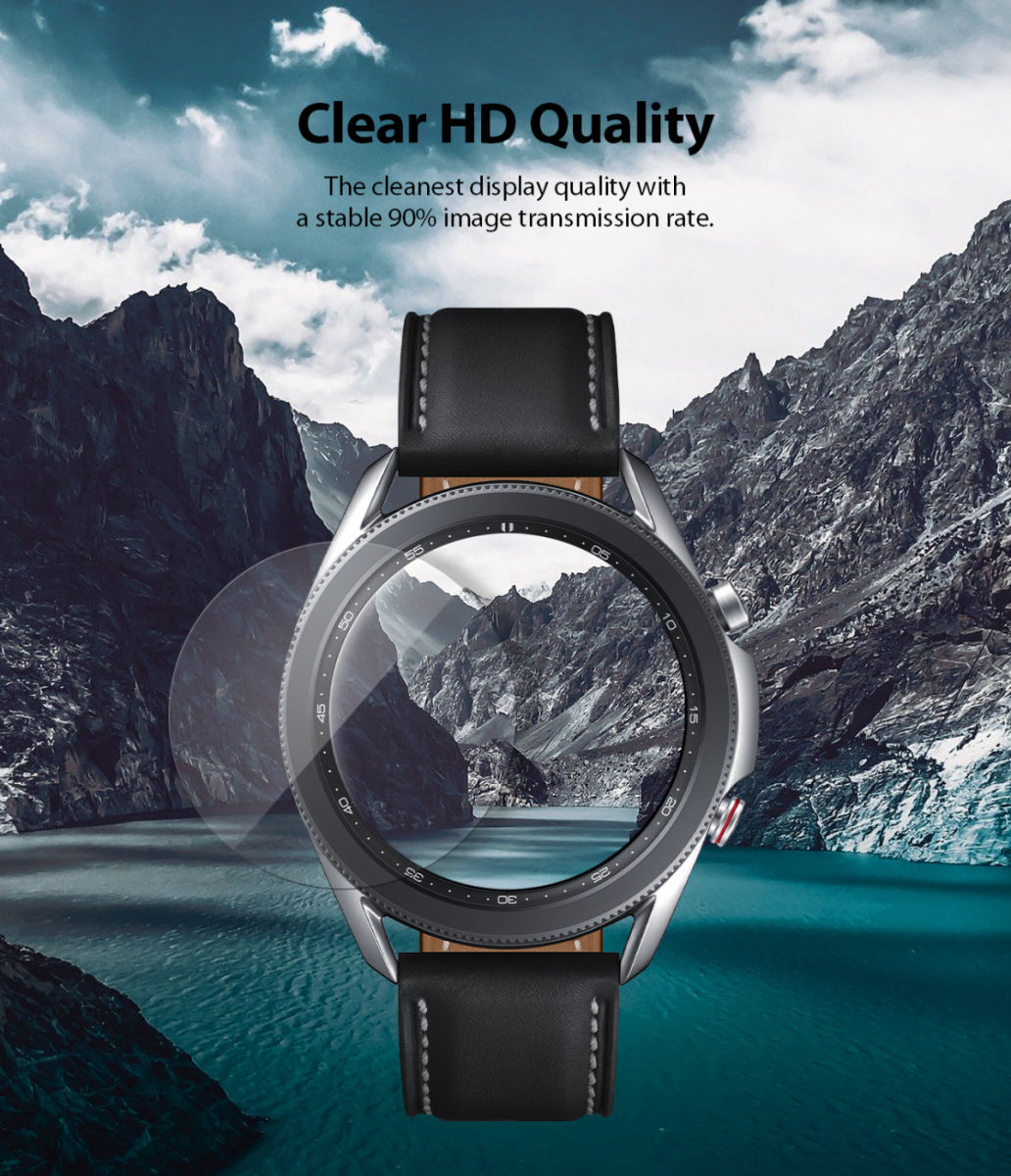 Ringke - Easy Flex Samsung Galaxy Watch 3 45MM Screenprotector (3 Pack) afbeelding 9