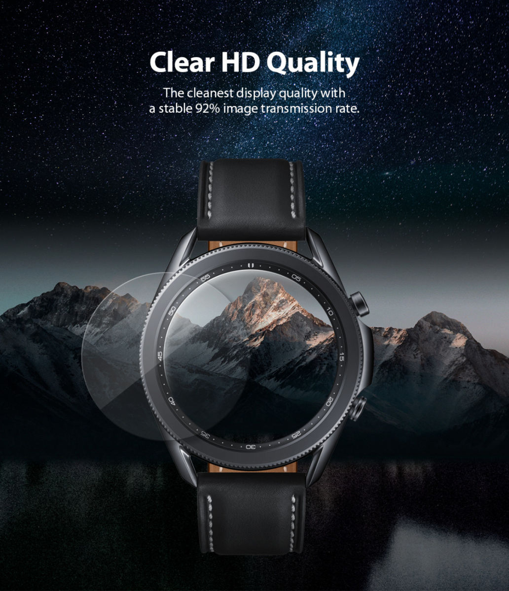 Ringke ID Glass Samsung Galaxy Watch 3 45MM Screen Protector (4-Pack) afbeelding 7