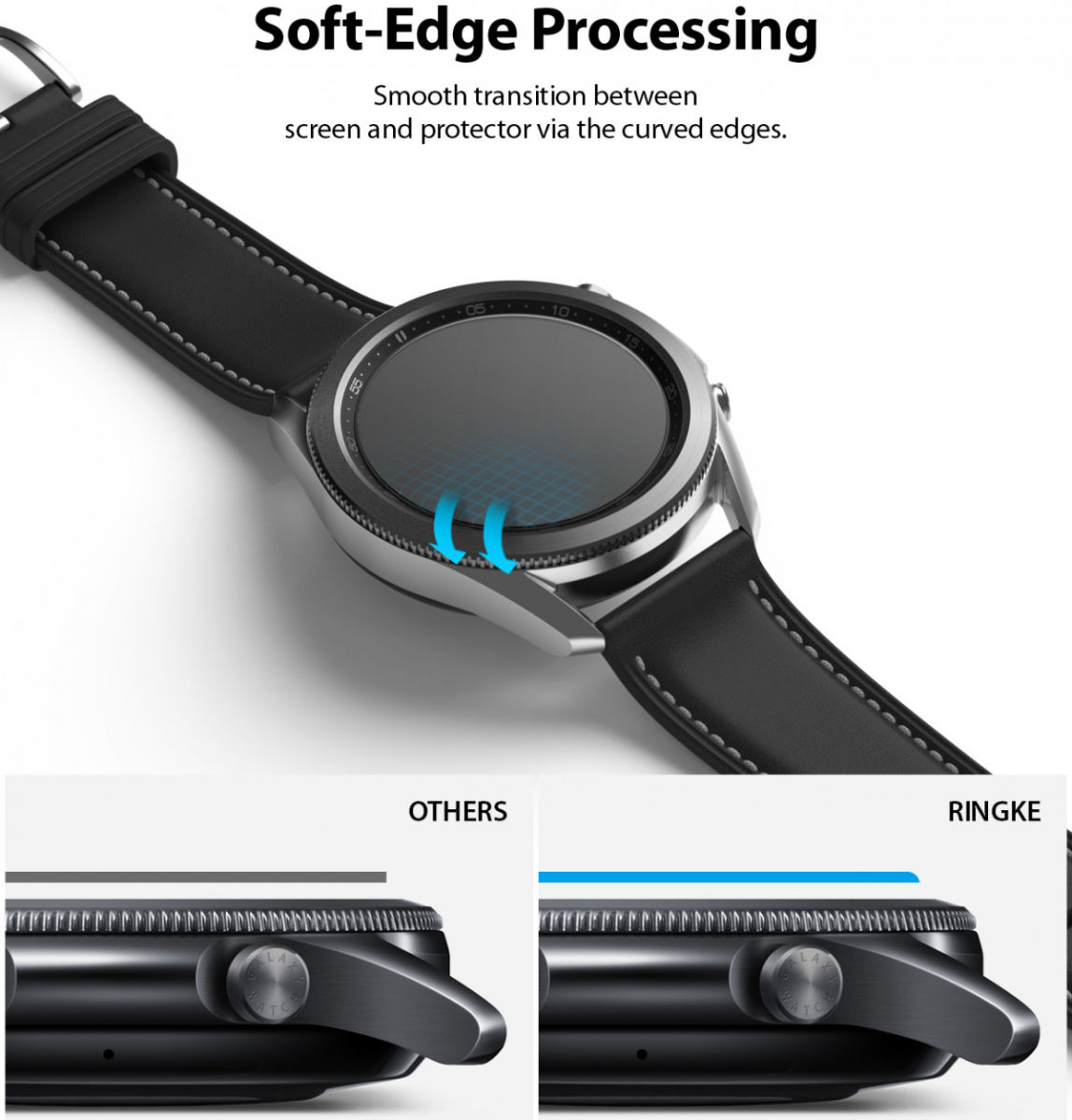 Ringke ID Glass Samsung Galaxy Watch 3 45MM Screen Protector (4-Pack) afbeelding 9