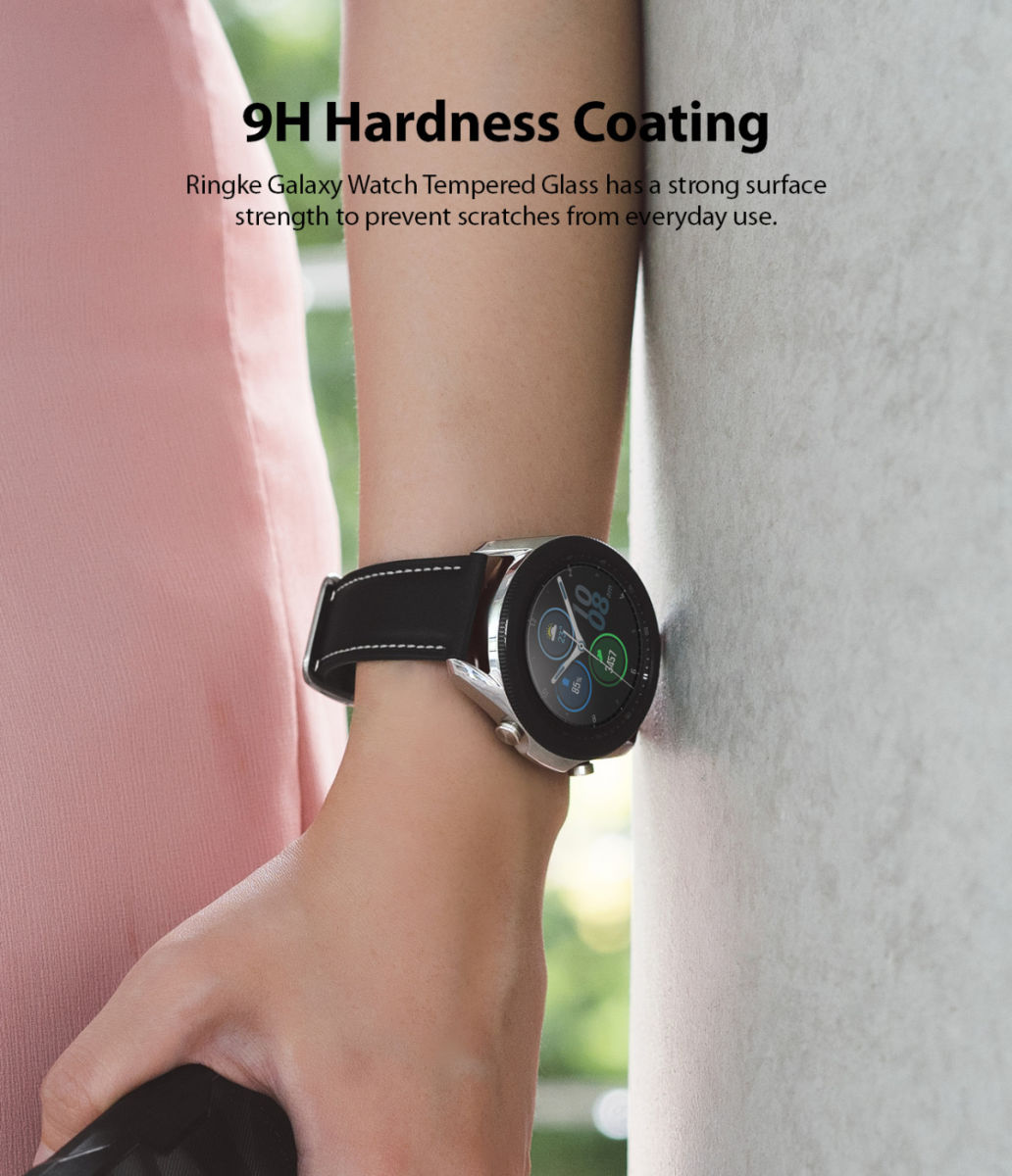 Ringke ID Glass Samsung Galaxy Watch 3 45MM Screen Protector (4-Pack) afbeelding 5