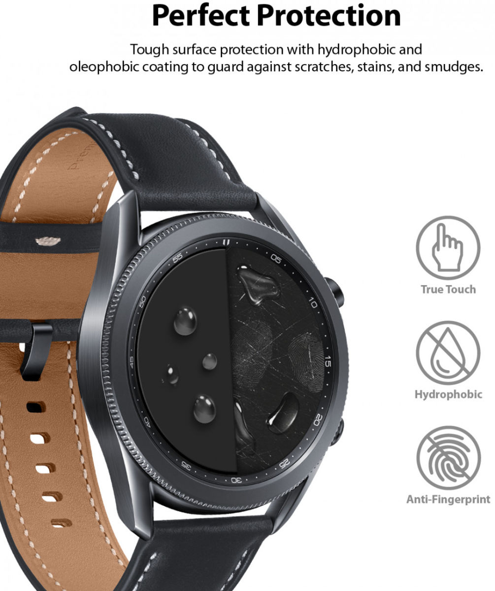Ringke ID Glass Samsung Galaxy Watch 3 45MM Screen Protector (4-Pack) afbeelding 6