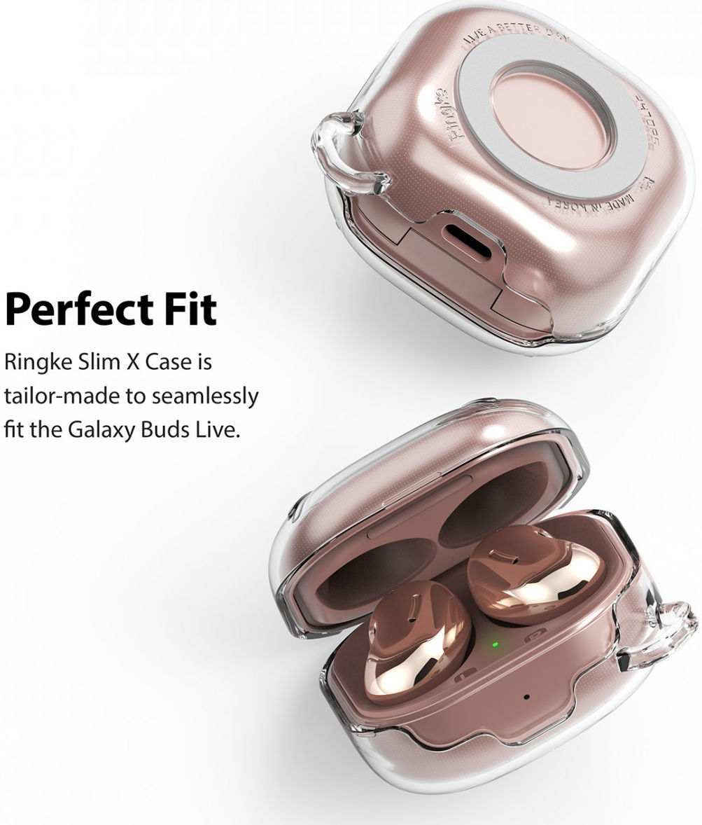 Ringke Slim X Samsung Galaxy Buds Live/Pro/Buds 2 Hoesje Zwart afbeelding 5