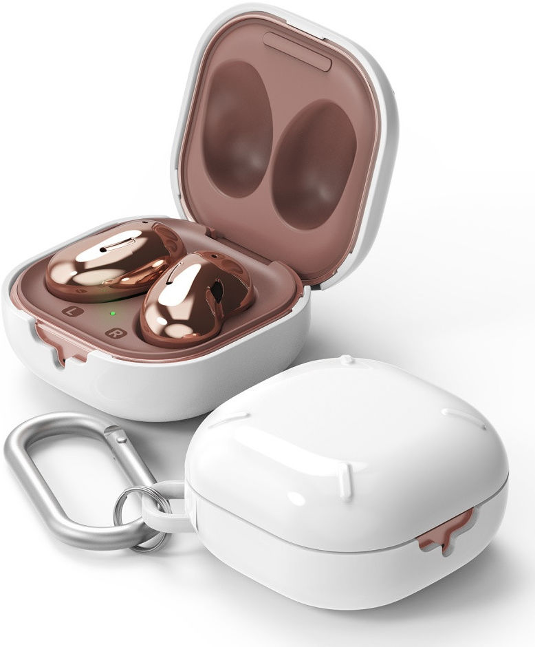 Ringke Slim X Samsung Galaxy Buds Live/Pro/Buds 2 Hoesje Wit afbeelding 1