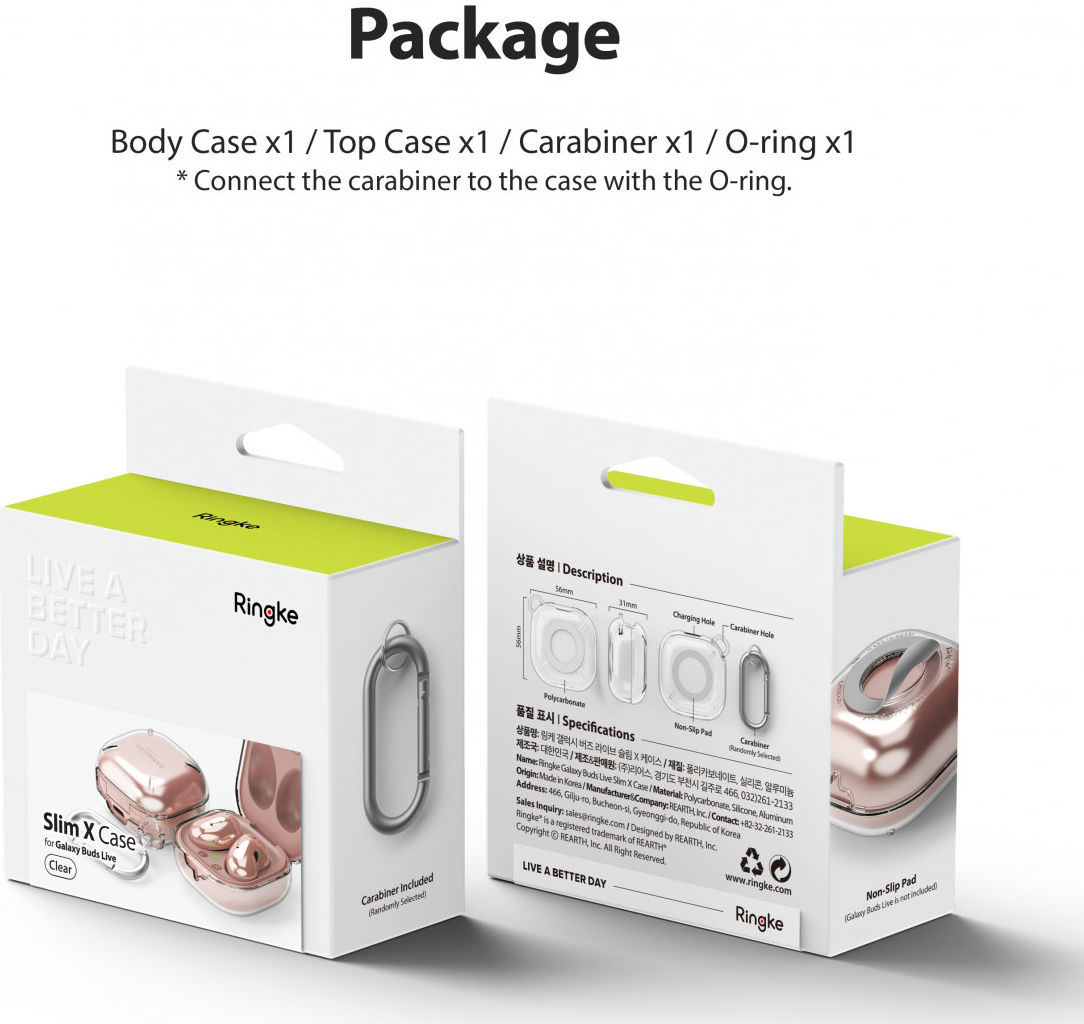 Ringke Slim X Samsung Galaxy Buds Live/Pro/Buds 2 Hoesje Wit afbeelding 16