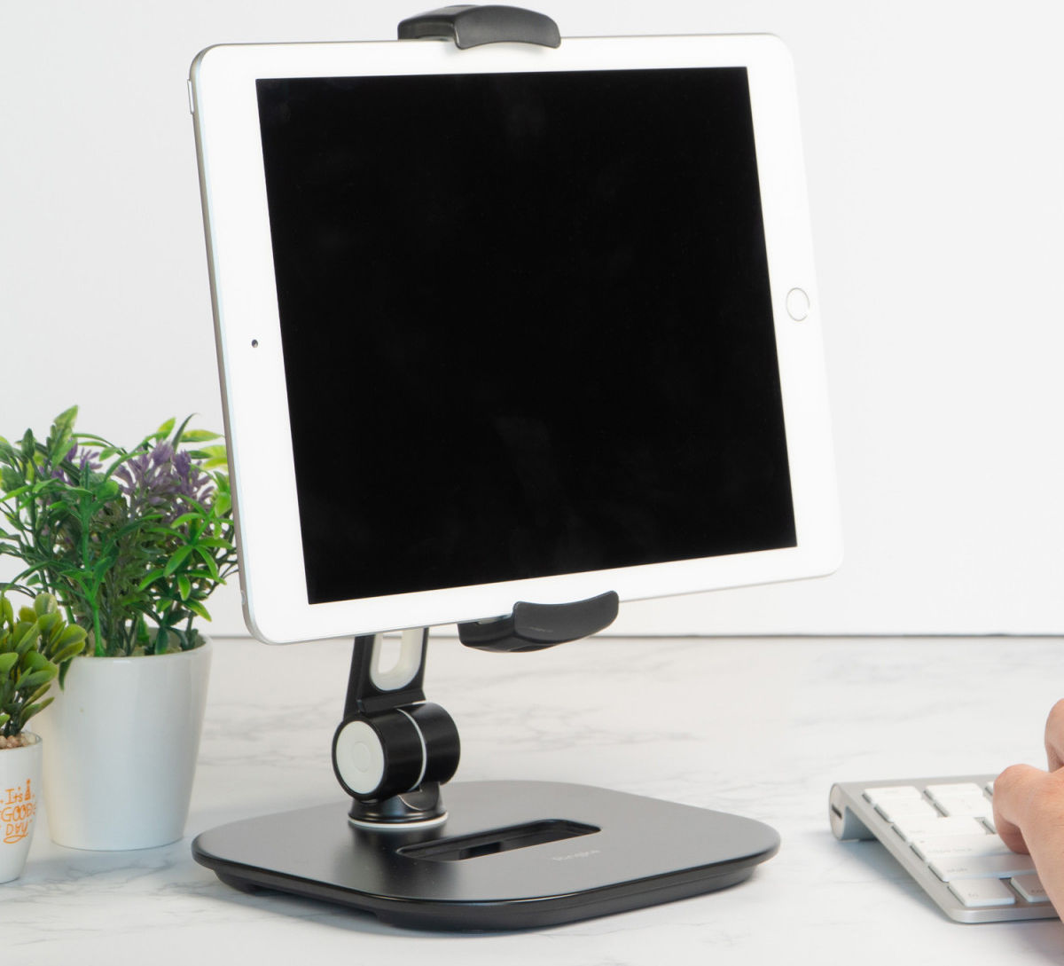 Ringke Universele 360° Verstelbare Bureau Houder voor Tablets Wit afbeelding 2