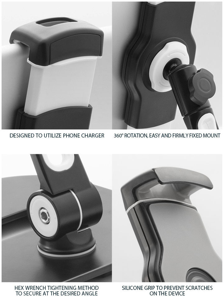 Ringke Universele 360° Verstelbare Bureau Houder voor Tablets Wit afbeelding 4