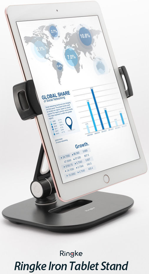 Ringke Universele 360° Verstelbare Bureau Houder voor Tablets Wit afbeelding 5