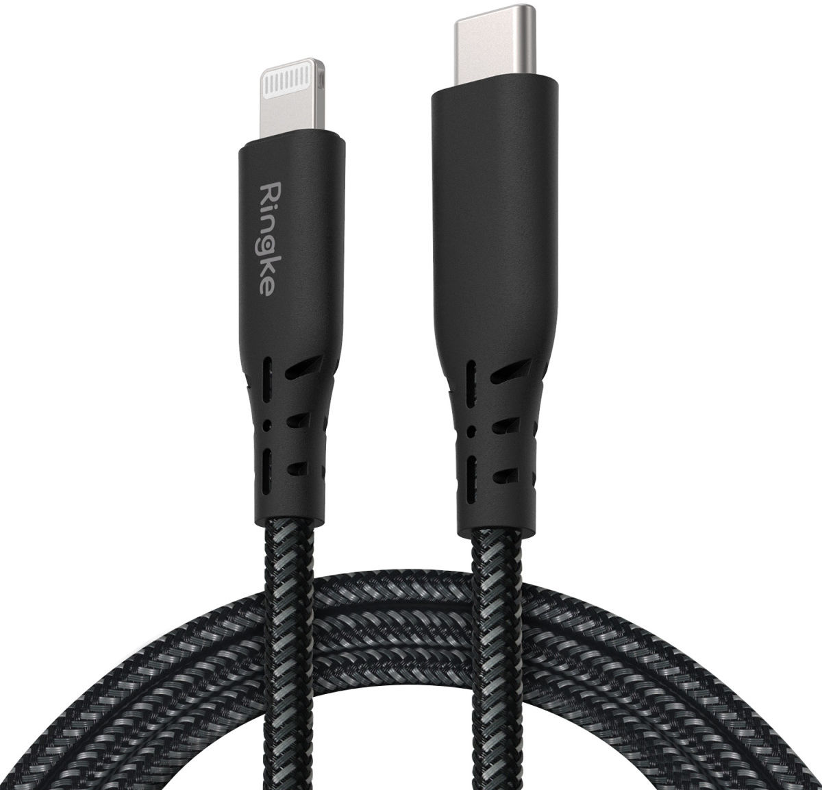 Ringke USB-C C naar Apple Lightning Kabel 1.2 Meter Zwart afbeelding 1