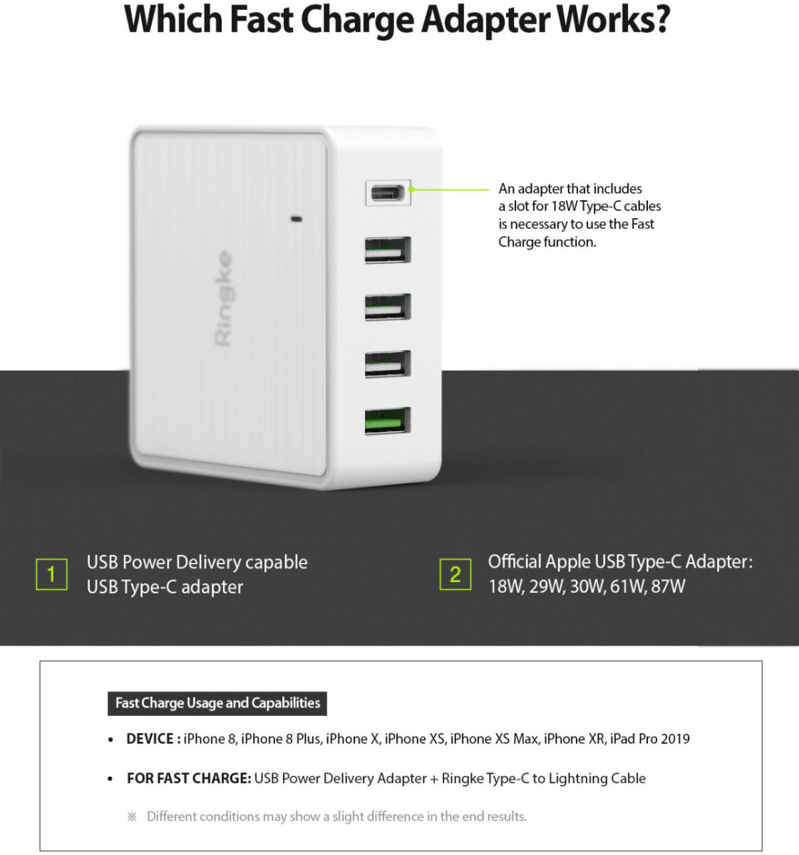 Ringke USB-C C naar Apple Lightning Kabel 1.2 Meter Zwart afbeelding 10
