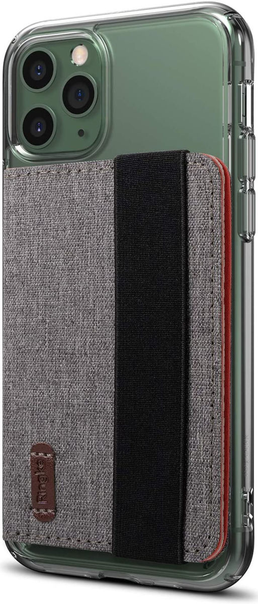 Ringke Flip Card Holder Band Voor Pasjes en Briefgeld Grijs afbeelding 1