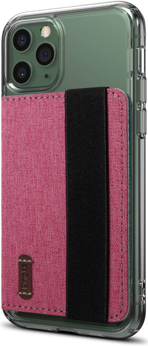 Ringke Flip Card Holder Band Voor Pasjes en Briefgeld Roze afbeelding 1