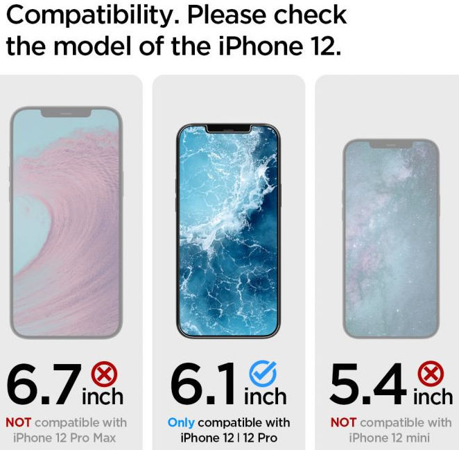 Spigen Apple iPhone 12 / 12 Pro Slim Tempered Glass Screen Protector afbeelding 2